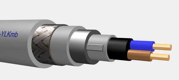 3d model vo-ylkmb 0 6 1kv - VO-YLKmb 0,6 1kV 2x6mm2  Lead cable... by Cable Master